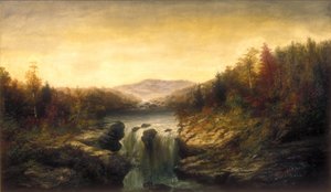 Landschaft mit Wasserfall, ca. 1860-1870