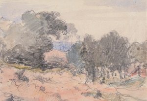 Landschaft: Haus und Bäume
