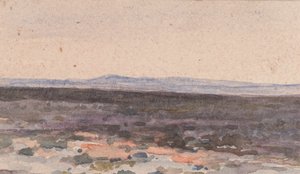 Landschaft: Tal mit Berg in der Ferne von William Collins