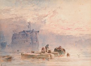 Hulks vor Anker, 1875