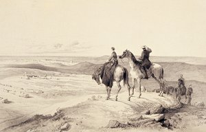 Florence Nightingale und Mr. Bracebridge auf Cathcarts Hill mit Blick auf Sebastopol von William Crimea Simpson