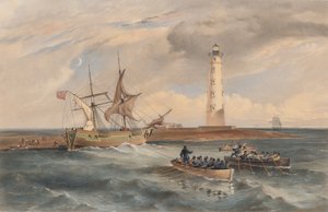 Der Leuchtturm am Kap Chersones, Blick nach Süden von William Crimea Simpson