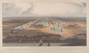 Ein Blick auf die West India Docks von William Daniell