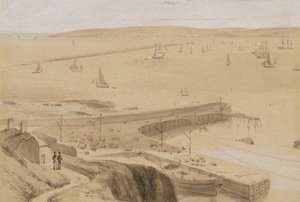 Studie für Kai bei Straddon Point in der Nähe von Plymouth von William Daniell