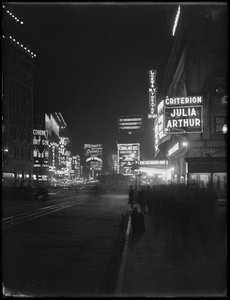 Beleuchtete Schilder am Times Square, New York City, 1917