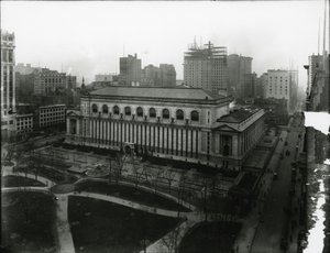 New York Public Library und Bryant Park, ca. 1910-21
