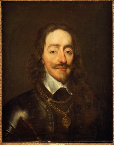 Porträt von König Karl I. in Rüstung und mit dem Orden des Hosenbandordens von William Dobson