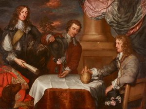 Porträt von Prinz Rupert, Colonel William Legge (wahrscheinlich) und Colonel John Russell von William Dobson