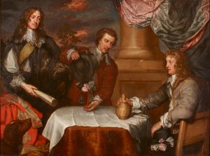 Porträt von Prinz Rupert, Oberst William Legge und Oberst John Russell, 1645-1646 von William Dobson