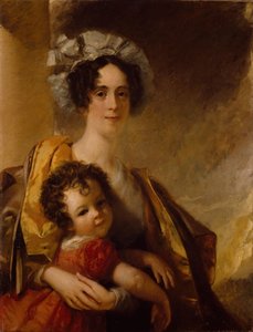 Mrs. John Clerk Maxwell geb. Frances Cay und ihr Sohn James