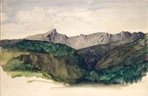 Studie einer fernen Bergkette, 1860 von William Dyce