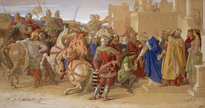 Die Ritter der Tafelrunde kurz vor der Suche nach dem Heiligen Gral, 1849