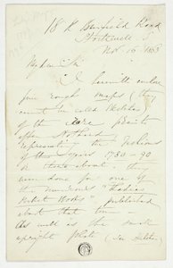 Brief von William Edward Frost von William Edward Frost