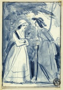 Zwei Frauen in Kleidung des späten 18. Jahrhunderts von William Edward Frost