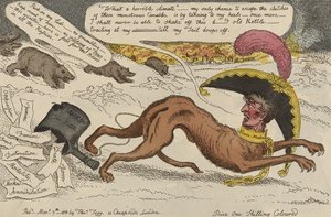 Der korsische Bluthund von den Bären Russlands bedrängt, 7. März von William Elmes