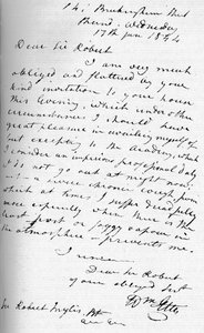 Ein Brief von William Etty, 17. Januar 1844 von William Etty