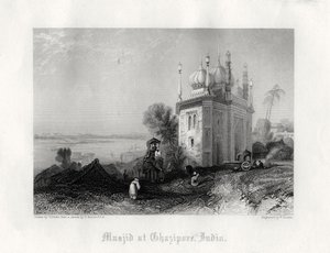 Moschee in Chazipore, Indien, 19. Jahrhundert von William Finden