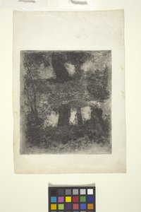 Landschaft mit Faun und Teich (Reflektierte Landschaft)