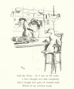 Die Ente und das Känguru (Gravur)