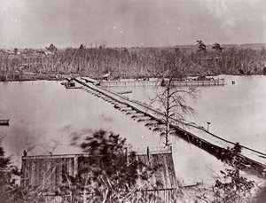 Pontoon Bridge, Broadway Landing, Appomattox River, 1861-65 von William Frank Browne