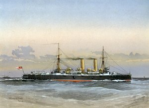 HMS Blenheim, Royal Navy 1. Klasse Kreuzer von William Frederick Mitchell