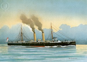 HMS Latona, Royal Navy 2. Klasse Kreuzer, um 1890-1893