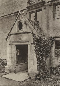 Tür, Veranda bei Cap Mill, Painswick, Gloucestershire (s/w Foto) von William Galsworthy Davie