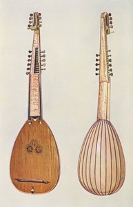 Musikinstrumente: Theorbo von William Gibb