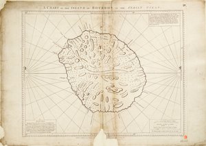Karte der Insel Bourbon im Indischen Ozean von William Gilbert