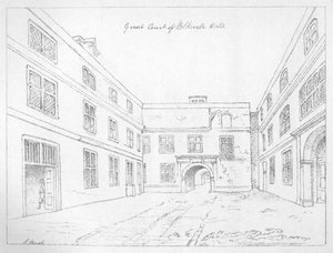 Großer Hof von Blackwell Hall, City of London, 1886