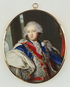 S.K.H. Friedrich, Herzog von York, Dreiviertellänge, Frontalansicht, in der Regalia des Hosenbandordens von William Grimaldi
