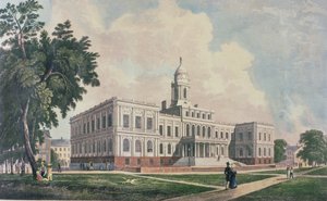 Rathaus, graviert, gedruckt und koloriert von I. Hill, 1826