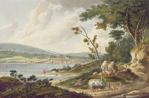 Newburg, Nr. 14 aus dem Hudson River Portfolio, graviert von J. Hill von William Guy Wall