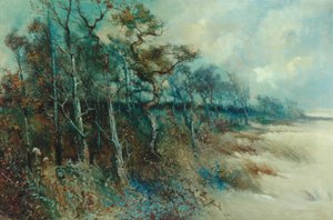 Bäume in einer sandigen Landschaft, Heysham, 1915 von William H. Parkinson