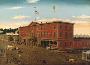 Das Third Avenue Eisenbahndepot, ca. 1859-60