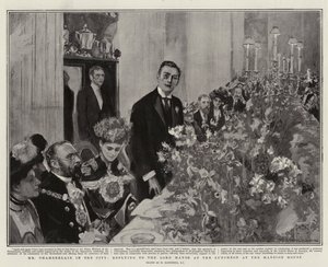 Mr Chamberlain in der Stadt, Antwort an den Lord Mayor beim Mittagessen im Mansion House von William Hatherell