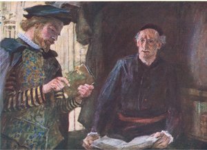 Shakespeare kauft ein Buch an einem Buchstand, aus My Magazine, veröffentlicht 1922