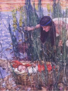 Die Auffindung des Moses, aus Die Bibelgeschichte veröffentlicht von Hodder & Stoughton, ca. 1930 von William Hatherell