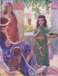 Das kleine Dienstmädchen der Frau Naaman, aus Die Bibelgeschichte, veröffentlicht von Hodder & Stoughton, ca. 1930