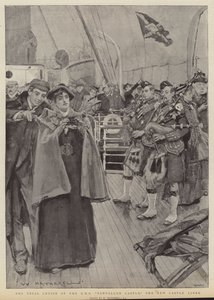 Die Probefahrt der RMS Tantallon Castle, des neuen Kreuzfahrtschiffs von William Hatherell