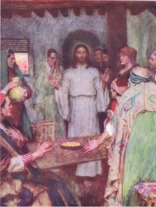 Dann kam Jesus und stand in der Mitte, aus Die Bibelgeschichte, veröffentlicht von Hodder & Stoughton, ca. 1930