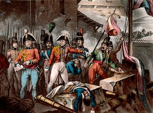 Der Herzog von Wellington bei der Einnahme von Ciudad Rodrigo, Spanien, Halbinselkrieg, 1812 von William Heath