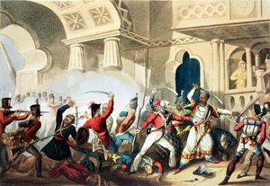 Der Sturm auf Seringapatam, 4. Mai 1799, graviert von Thomas Sutherland, 1815