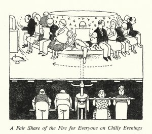 Ein fairer Anteil am Feuer für alle an kühlen Abenden