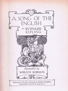 Ein Lied der Engländer Titelseite (St. Georg und der Drache) von William Heath Robinson