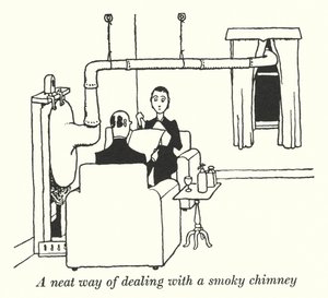 Eine ordentliche Methode, um mit einem rauchenden Schornstein umzugehen von William Heath Robinson