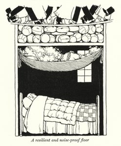 Ein elastischer und schalldichter Boden von William Heath Robinson