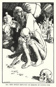 Alle sehr beschäftigt mit der Suche nach rostigen Nadeln von William Heath Robinson