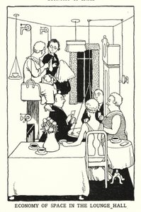 Raumökonomie in der Lounge-Halle von William Heath Robinson