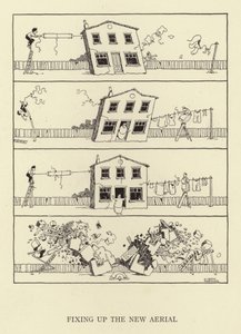 Das neue Luftkabel befestigen von William Heath Robinson